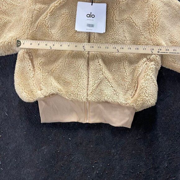Alo Yoga Foxy Sherpa Jacket Camel Size S - Picture 4 of 5